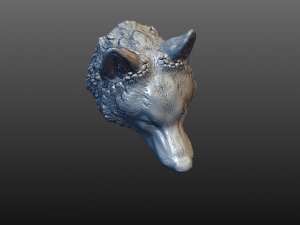 wolf head Model 3D