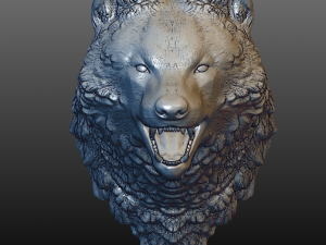wolf head Model 3D