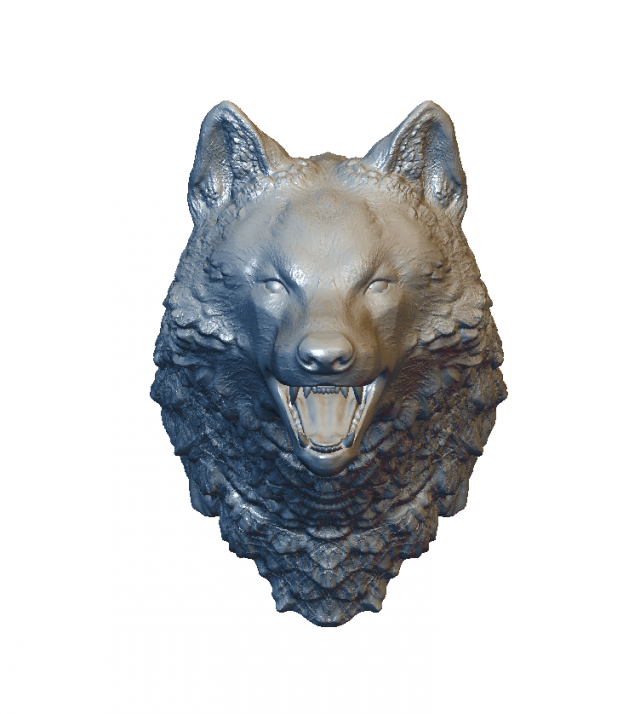 wolf head Model 3D .c4d .max .obj .3ds .fbx .stl .blend 