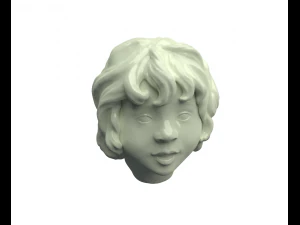 लड़कियों का सिर 3D प्रिंट मॉडल