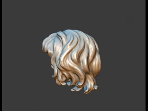 curly hair 3D Print Model