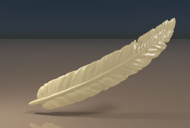 feather 3D 打印模型 .c4d .max .obj .3ds .fbx .stl .blend 