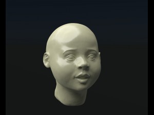 head of little girl 3D Print Model