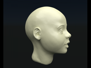 head of little girl 3D 프린트 모델