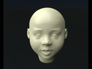 head of little girl 3D 프린트 모델