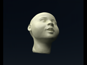 head of little girl 3D 프린트 모델