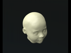 head of little girl 3D 프린트 모델