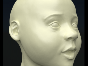 head of little girl 3D 프린트 모델