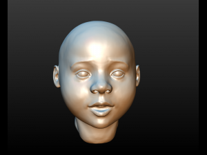 head of little girl 3D 프린트 모델