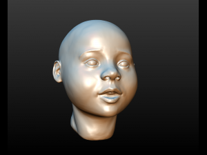head of little girl 3D 프린트 모델