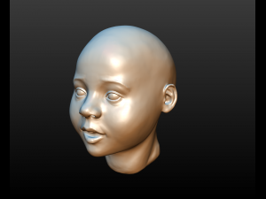 head of little girl 3D 프린트 모델
