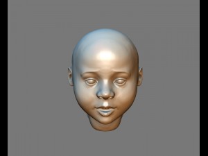 head of little girl 3D 프린트 모델