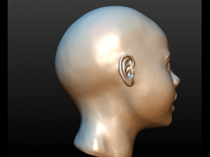 head of little girl 3D 프린트 모델