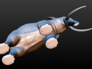 elephant high poly 3D Print Model