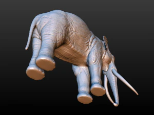 elephant high poly 3D Print Model