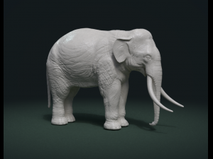 elephant high poly 3D Print Model