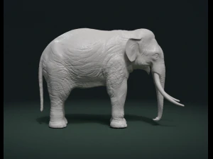elephant high poly 3D Print Model