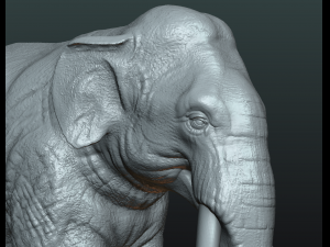 elephant high poly 3D-printmodel