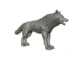 lobo alto poli Modelo de Impressão 3D