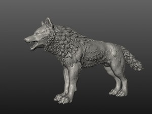 wolf high poly 3D Baskı Modeli