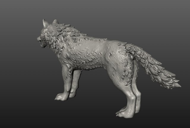 Download wolf high poly 3D Model
