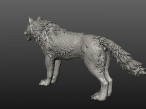 wolf high poly 3D Baskı Modeli