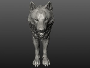 wolf high poly 3D Baskı Modeli