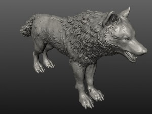 wolf high poly 3D Baskı Modeli