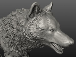 wolf high poly 3D Baskı Modeli