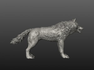 wolf high poly 3D Baskı Modeli