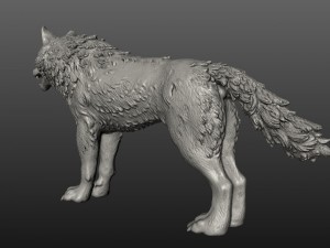 wolf high poly 3D Baskı Modeli