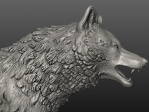 wolf high poly 3D Baskı Modeli
