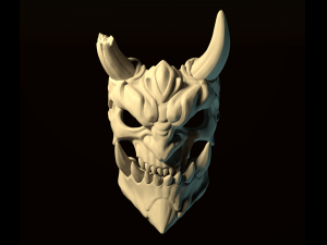 demon mask in to parts 3D Print Model