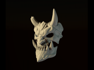 demon mask in to parts 3D Print Model