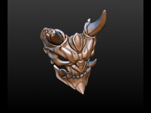 demon mask in to parts 3D Print Model