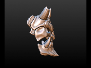 demon mask in to parts 3D Print Model