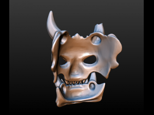 demon mask in to parts 3D Print Model