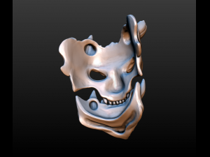 demon mask in to parts 3D Print Model