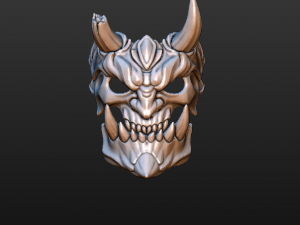 demon mask in to parts 3D Print Model