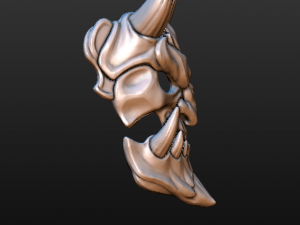demon mask in to parts 3D Print Model