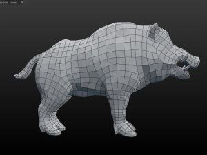 boar low poly 3D-Modell