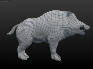 boar low poly 3D Model