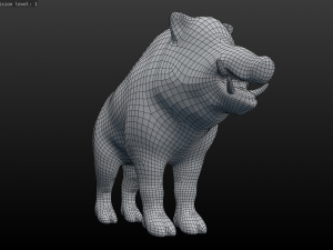 boar low poly 3D-Modell