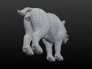 boar low poly 3D-Modell