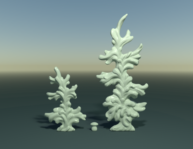two fir trees 3D 打印模型 .c4d .max .obj .3ds .fbx .stl .blend 