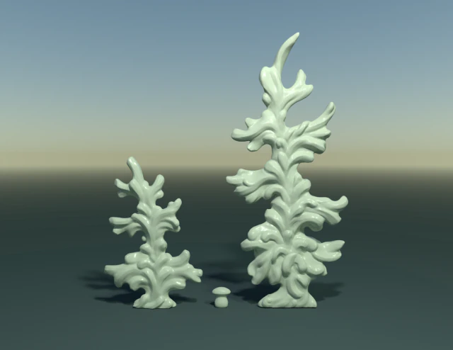 two fir trees 3D Print Model .c4d .max .obj .3ds .fbx .stl .blend 