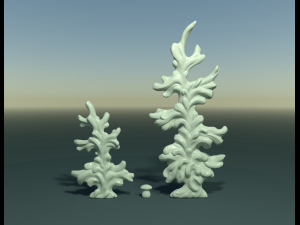two fir trees 3D Print Model