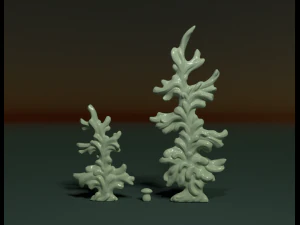 two fir trees 3D Print Model