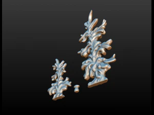 two fir trees 3D Print Model