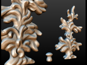 two fir trees 3D 打印模型